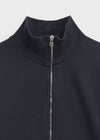 [B-BASIC] Heavy Cotton High Neck Zip-up