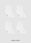 [B-BASIC] Ribbed Middle Socks 4 Pack