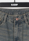 Pantalons en denim semi bootcut Huto endommagés