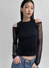 [MADE] Glossy Off-Shoulder Knit