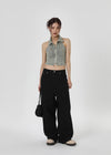 UNISEX mirror wide cotton pants