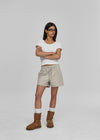 [B-BASIC] Mabigat na Cotton Banding Maikling Pantalon 2URI