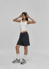 [B-BASIC] Mabigat na Cotton Banding Maikling Pantalon 2URI