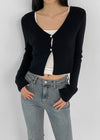 Daynut crop knit cardigan