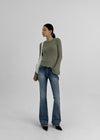 [MADE] Hilsbur Low Waist Boot Cut Denim Pants