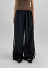 Poppin lace line two way track pants