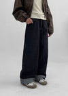 Pantalons en denim large brut Kukah Non-Fade