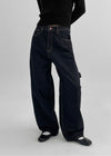 Urandi Non-Fade Raw Carpenter Denim Pants