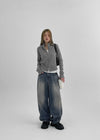 Cellumen Weite Ballon-Denim-Hose