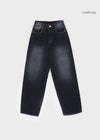 Cellumen Weite Ballon-Denim-Hose