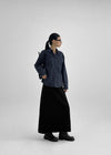 Romiru slit cotton long skirt