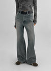 Shataring weite Bootcut-Jeans