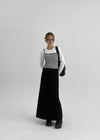 Delicto slit long skirt