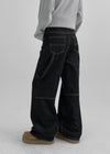 Urandi Non-Fade Raw Carpenter Denim Pants