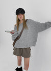 Butting Loose Fit Boat Neck Wool Knit