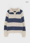 Keyang Stripe Collar Alpaca Wool Knit