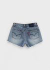 Inmoi Low Waist Cutting Denim Shorts