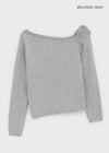 [MADE] Hiburi Unbal Off-Shoulder Knit Wool 50%