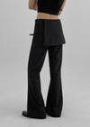 Rounded Bootcut Wrap Slacks