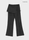 Rounded Bootcut Wrap Slacks