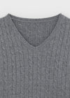 [MADE] Anton Cable V-Neck Knit