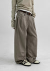 Tagen Folding Wide Cotton Pants