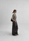 Tagen Folding Wide Cotton Pants