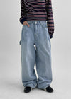 Pantalons en denim large Hill Rent Carfender