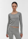 [B-BASIC] Standard Nagrang U-Neck Long Sleeve T-Shirt (2SIZE)