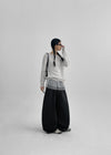 Pcom Pintuck Wide Cotton Pants