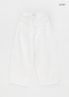 Pcom Pintuck Wide Cotton Pants