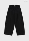 Pcom Pintuck Wide Cotton Pants