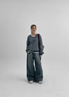 Pantalons en denim larges pliables Lexcent