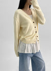 Musto Loose Fit V-neck Knit Cardigan (30% ขนแกะ)