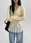 Musto Loose Fit V-neck Knit Cardigan (30% ขนแกะ)