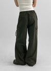 Pantalones Cargo de Pigmento de Banda Trasera Belmont