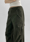 Pantalones Cargo de Pigmento de Banda Trasera Belmont