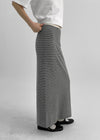 Linday Stripe Banding Knit Long Skirt