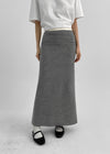 Linday Stripe Banding Knit Long Skirt