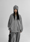 (UNISEX) Danyel Pigment Two-way Hood Zipup (Set Purchase)