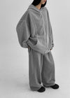 (UNISEX) Danyel Pigment Two-way Hood Zipup (Set Purchase)