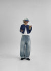 Pantalons en denim large Lumkin Washing Bijo