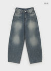 Pantalons en denim large Lumkin Washing Bijo