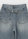 Pantalons en denim large Lumkin Washing Bijo