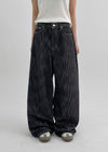 Comfin Non-fade Wide Denim Pants