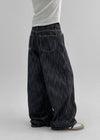 Comfin Non-fade Wide Denim Pants