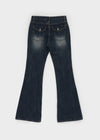 Solua Pocket Incision Boot Cut Denim Pants