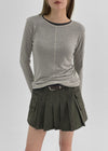 Lavits See-through Long Sleeve T-shirt (Wool 30%)