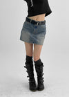 [B-DENIM] VINTAGE MINI SKIRT 038