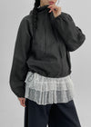 Seumindel Dot High-neck Hood Jumper